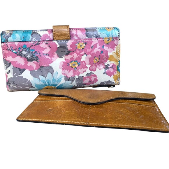 Patricia Nash Leather Wallet Floral Bi-Fold Removable Checkbook Sleeve - Picture 5 of 9